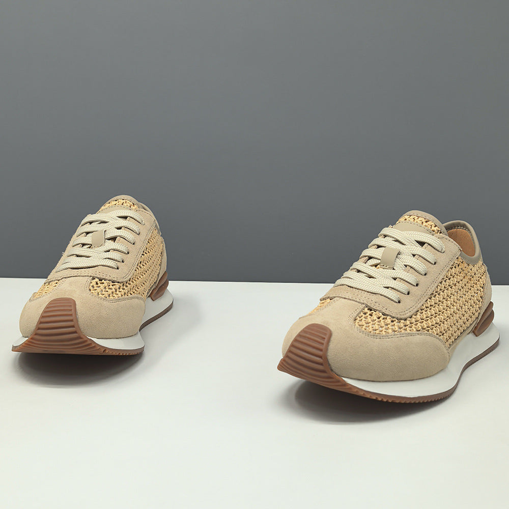 Herren Freizeit-Lederschuhe atmungsaktiv