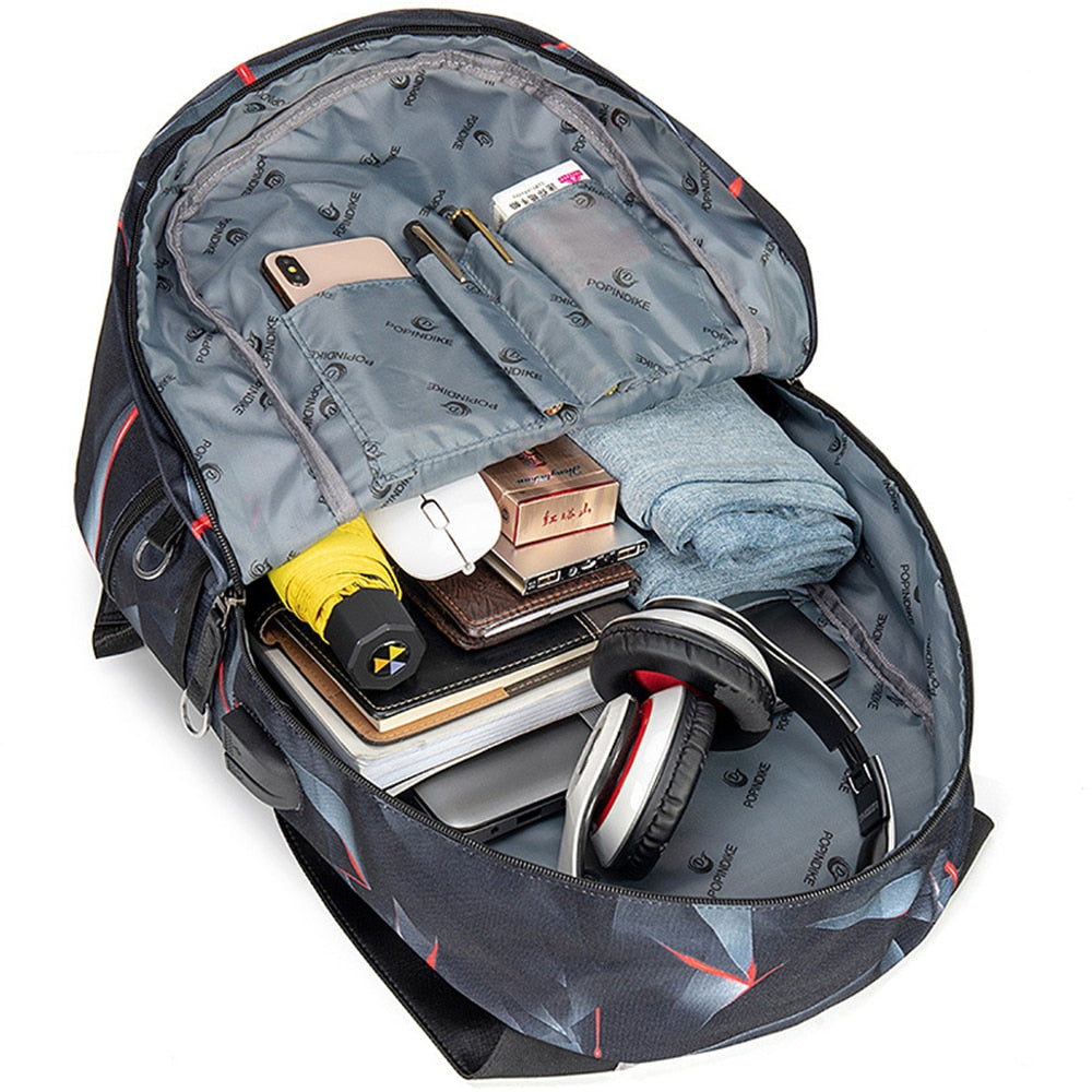 USB-Rucksack mit Laptopfach und Ladeanschluss – Bild 6 | LuxeStyle