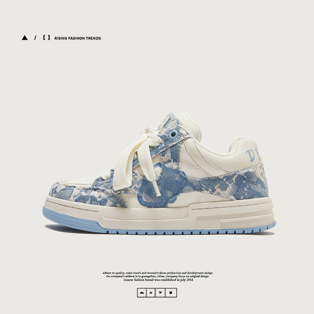 Canvas Sneaker mit beschädigtem Design – Bild 5 | LuxeStyle