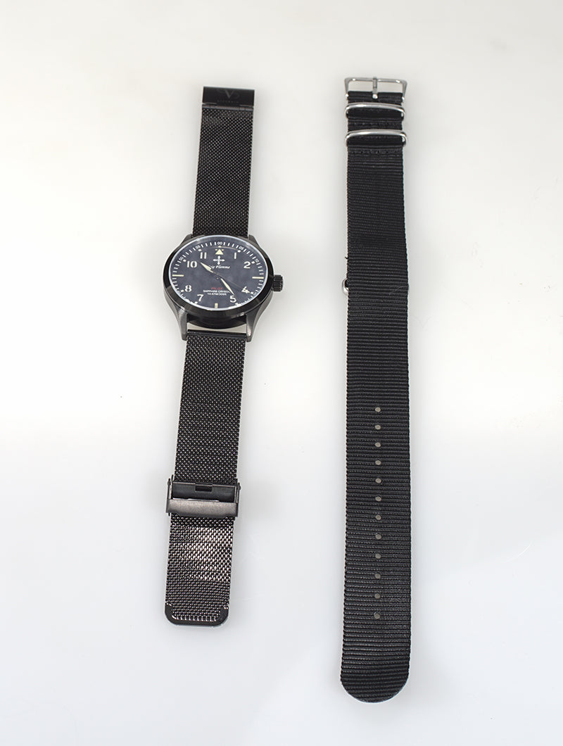 Fashion-Sportuhr mit Edelstahl- und Nylonarmband – Bild 4 | LuxeStyle