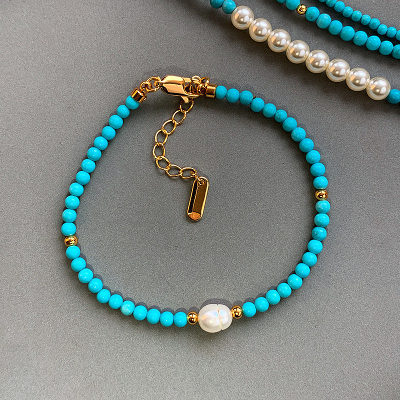 Perlen- & Türkis-Armband/Halskette – Bild 3 | LuxeStyle