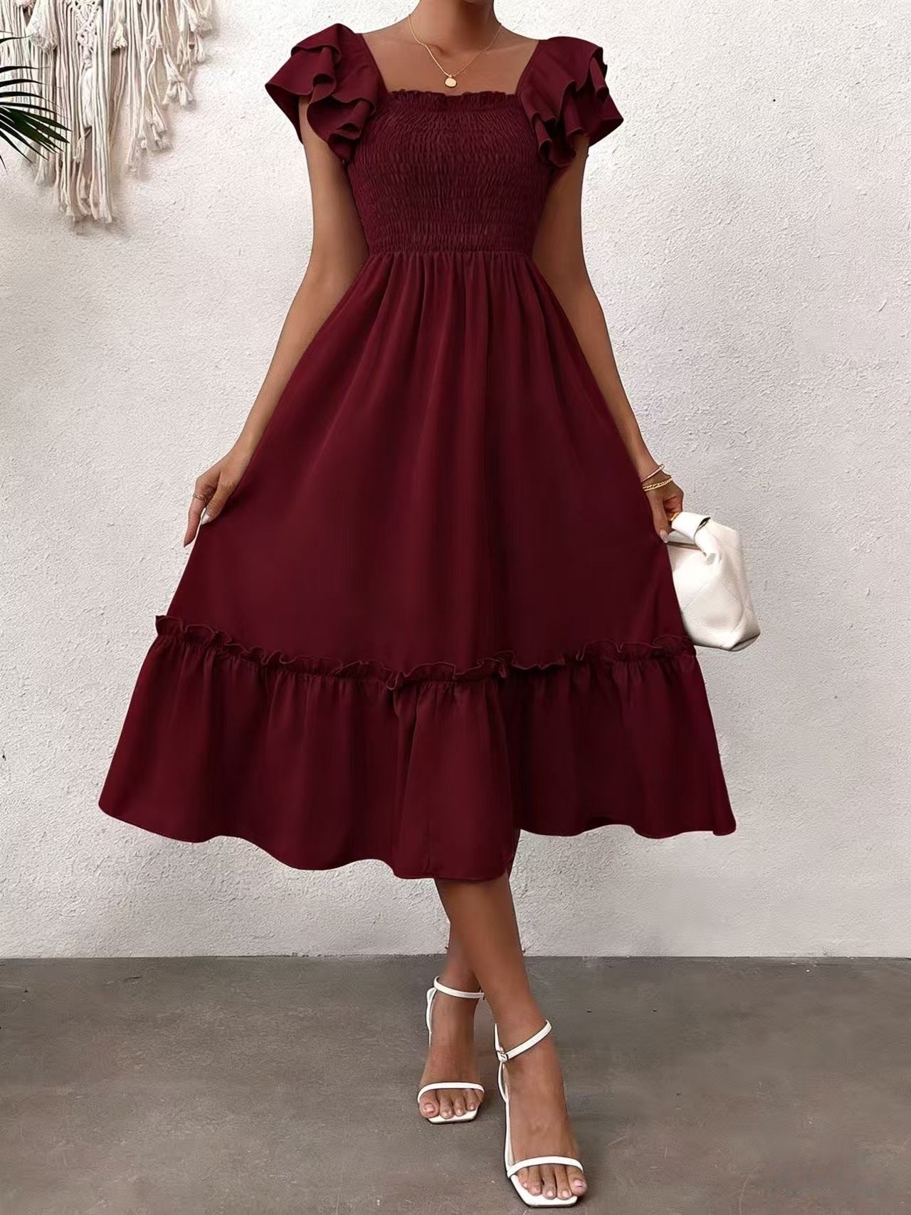 Elegantes A-Linien Midikleid