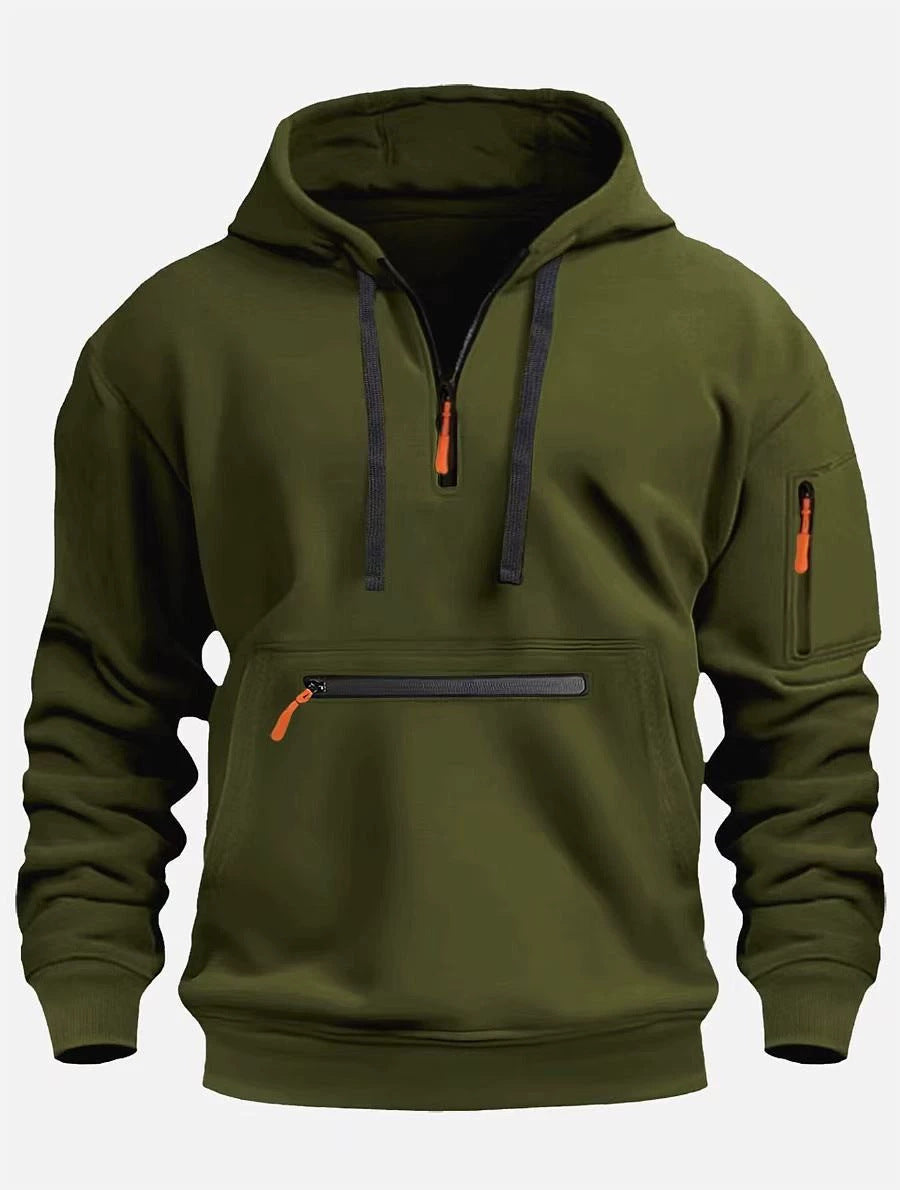 Wasserdichter Kapuzenpullover mit Reissverschluss