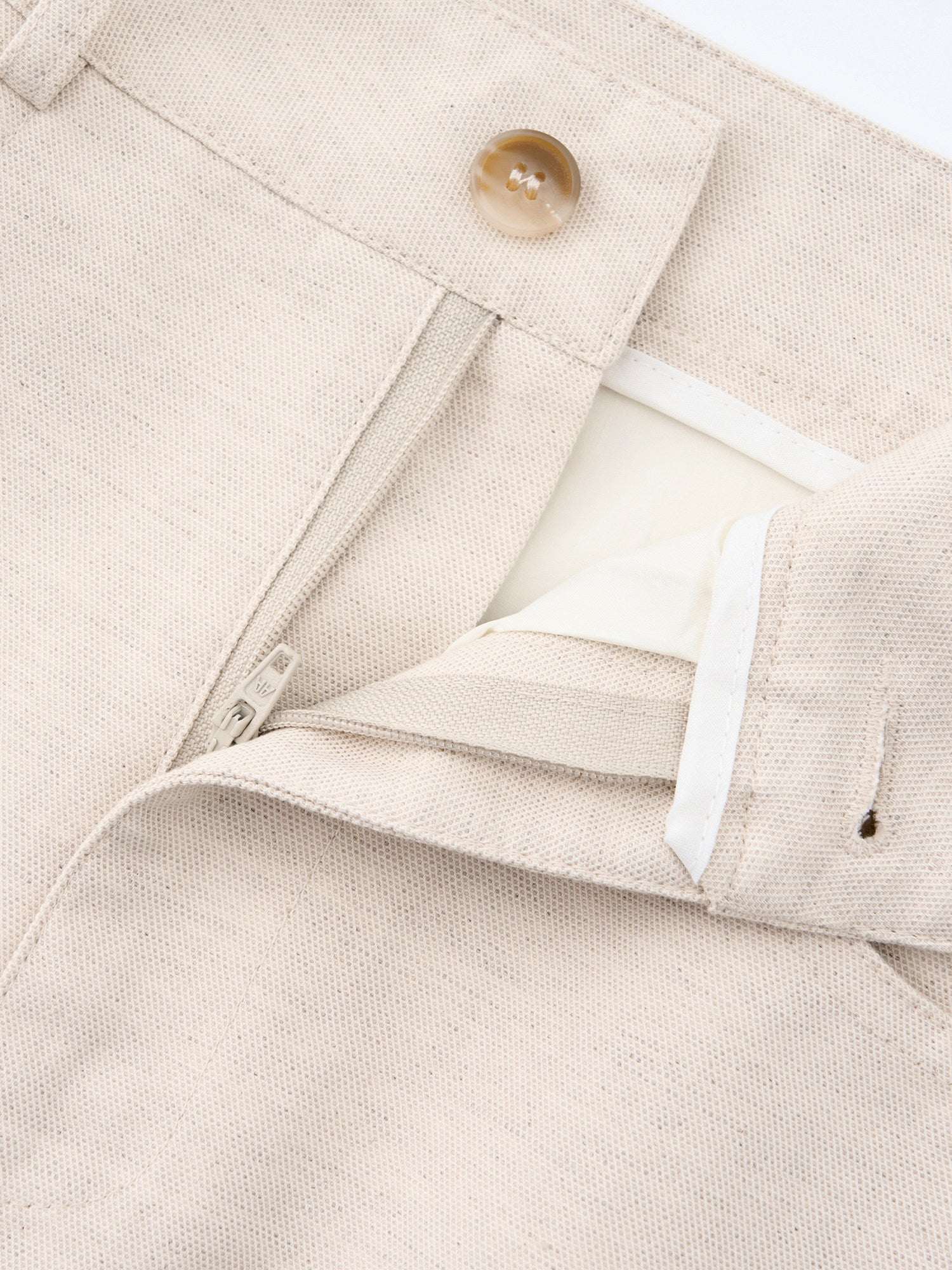High-waist A-Linien Kleid aus Baumwoll-Leinen