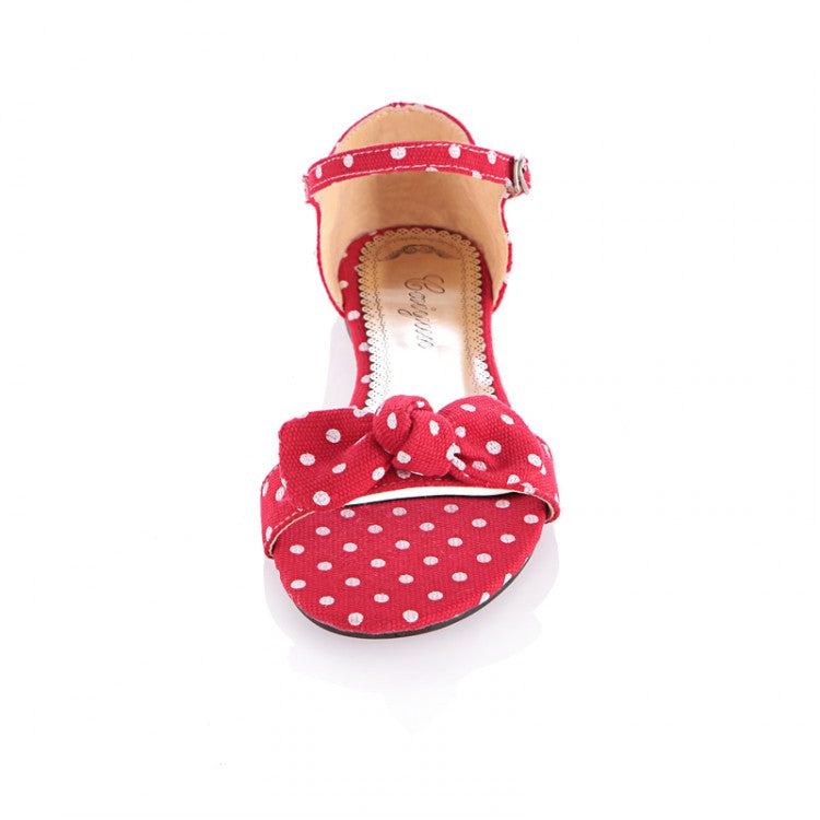 Flache Schuhe mit Polka-Dot-Schleife – Bild 4 | LuxeStyle