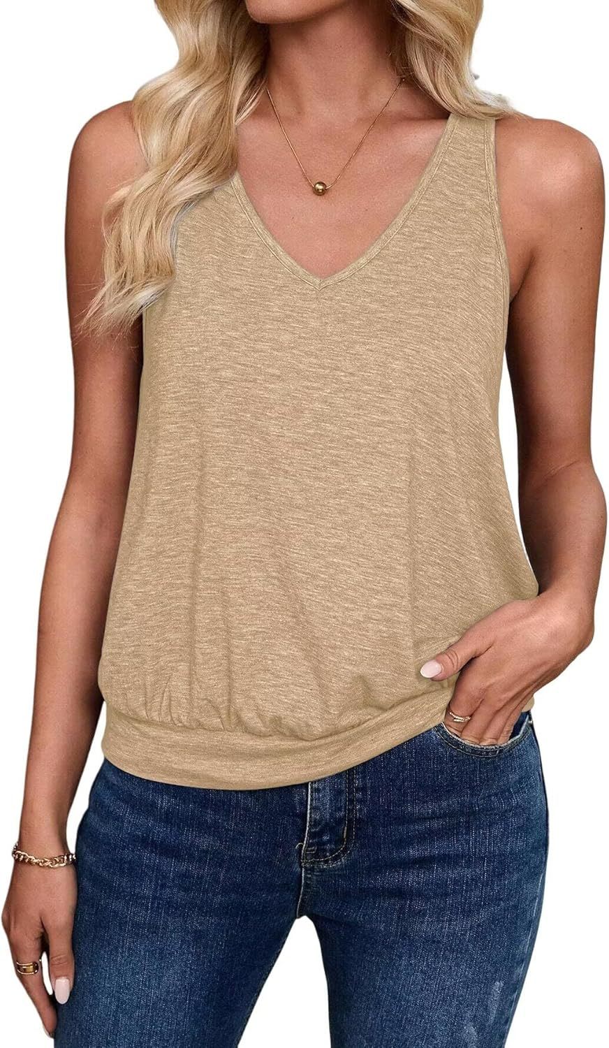 Ärmelloses Henley-Top im lässigen Stil