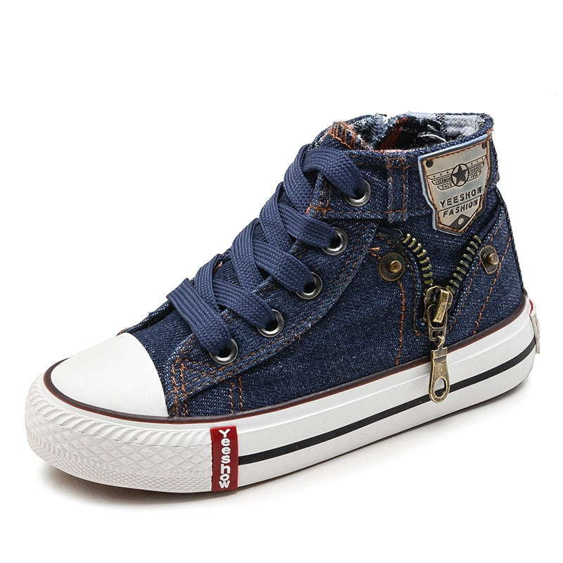 Atmungsaktive Denim-Sneakers für Kinder