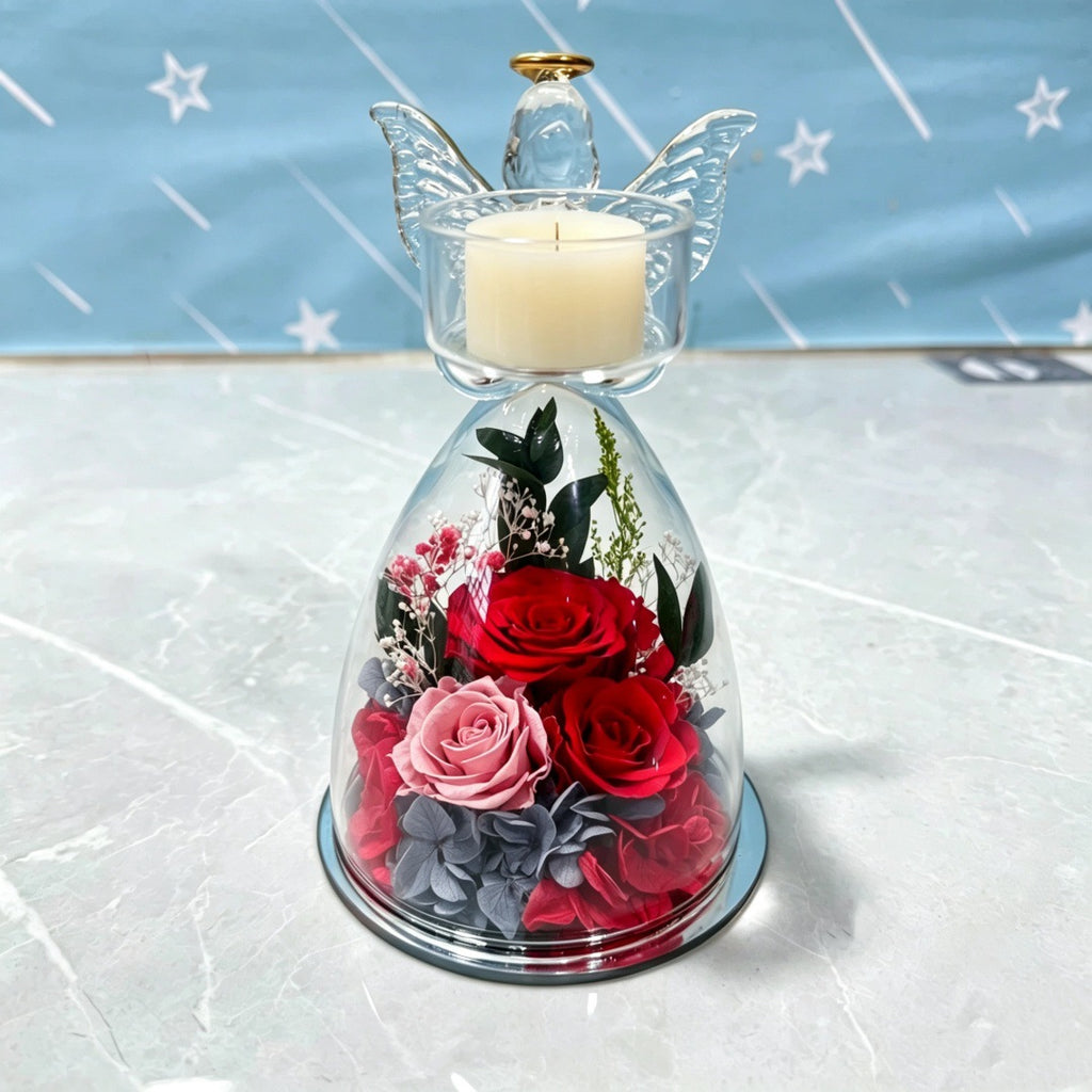 Rose Bouquet Engel-Statue