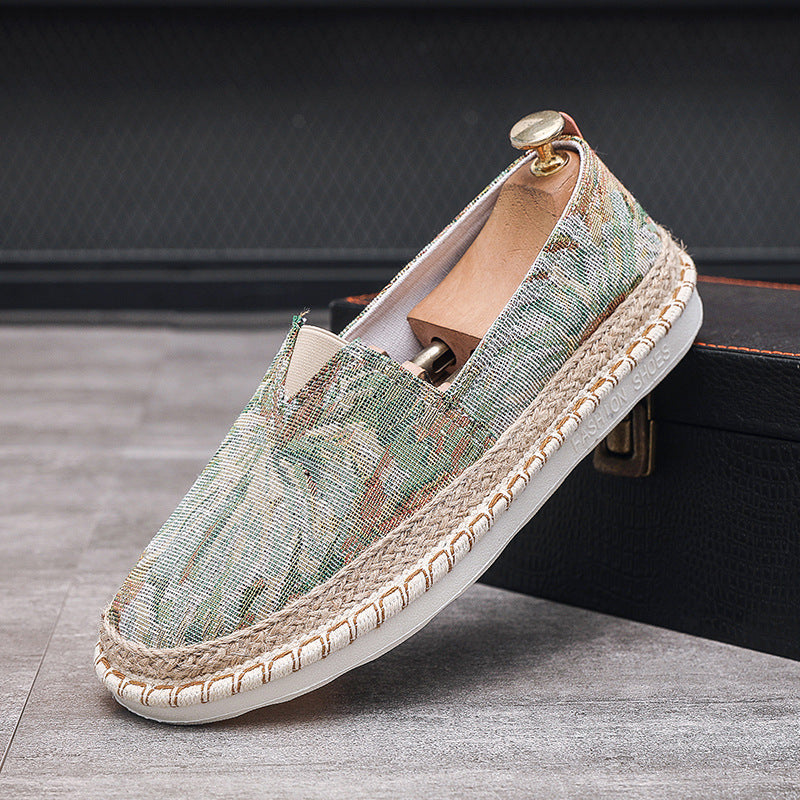 Slip-on Fisherman Schuhe mit Blumenmuster