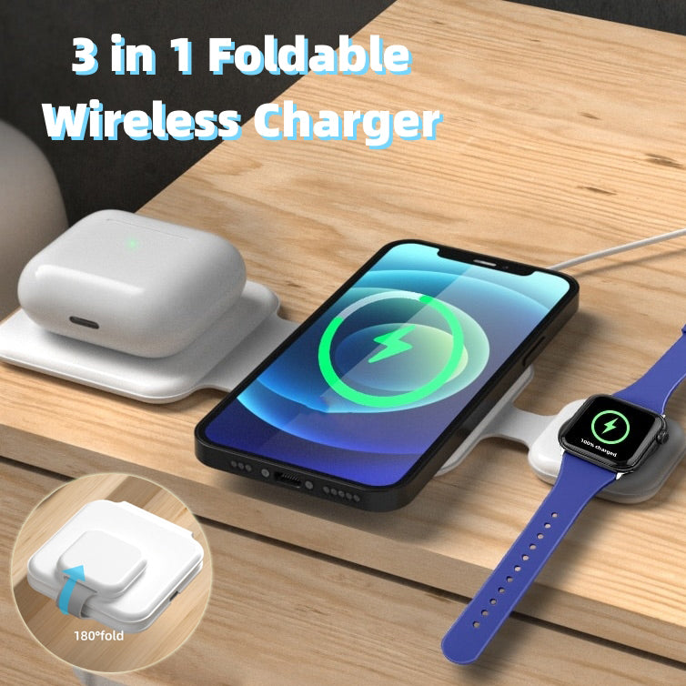 3-in-1 Magnetische Falt-Ladestation