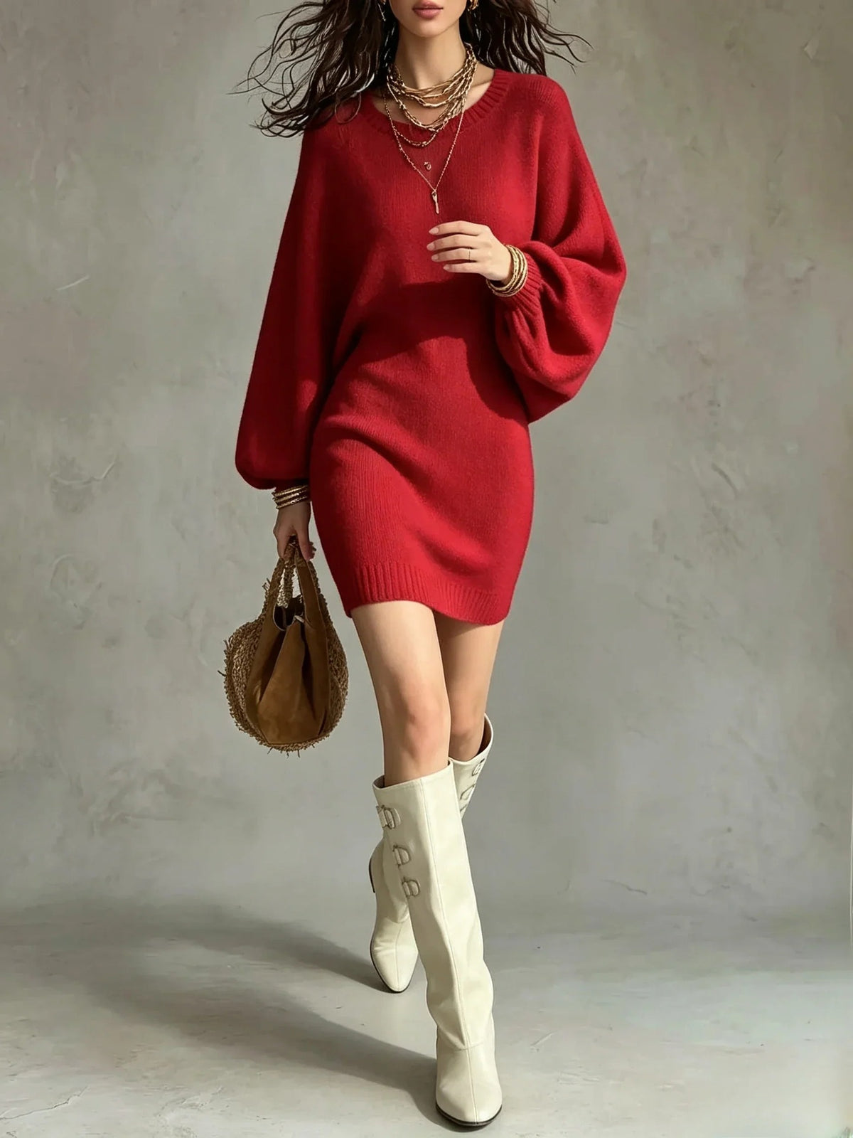Locken-Pulloverkleid – Bild 1 | LuxeStyle