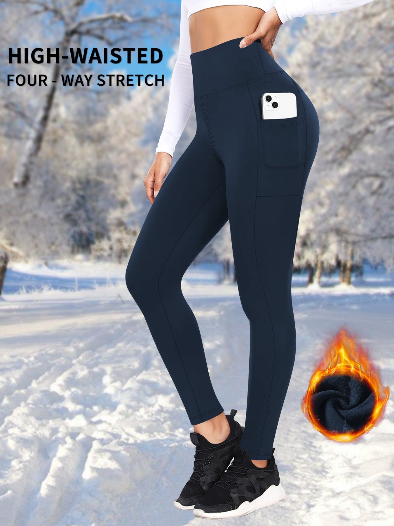 Warme Velour-Yoga-Hosen