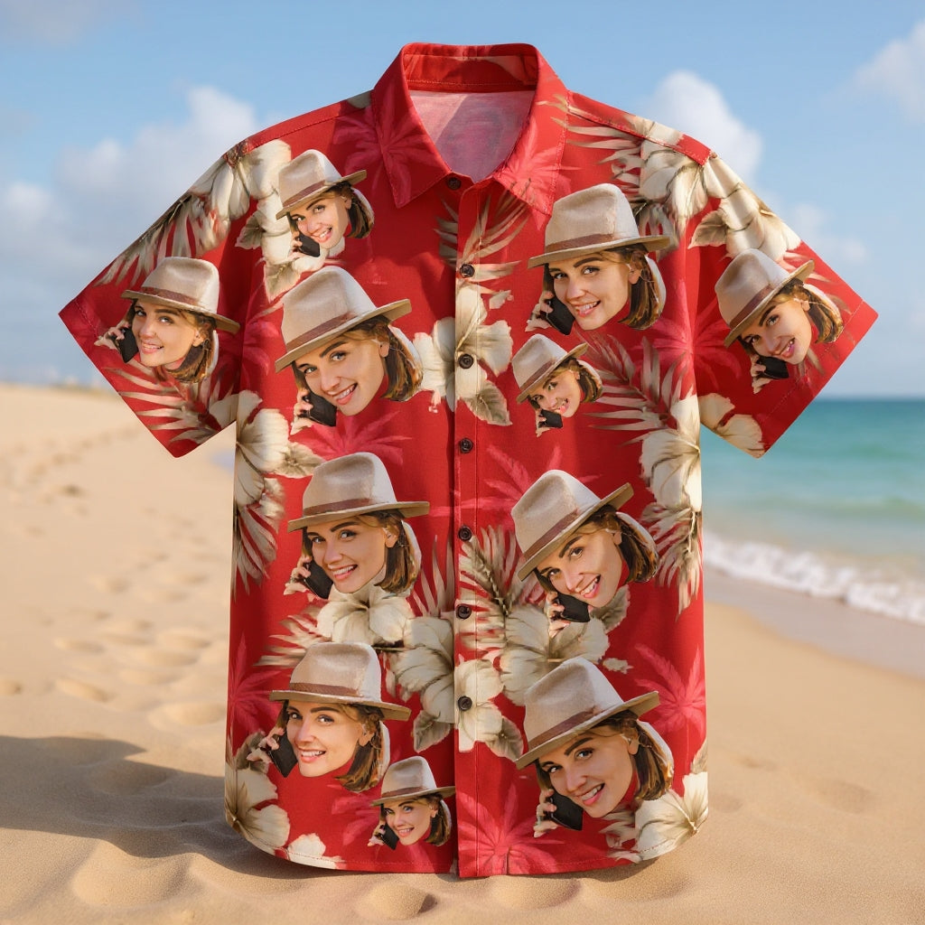 Hawaiihemd mit Hibiskus- und Palmenprint – Bild 1 | LuxeStyle