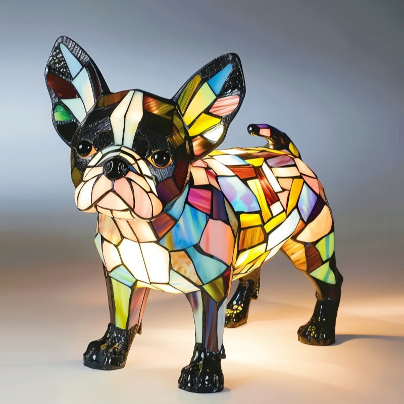 Bunte Hunde- und Katzenlampen aus Kunstharz