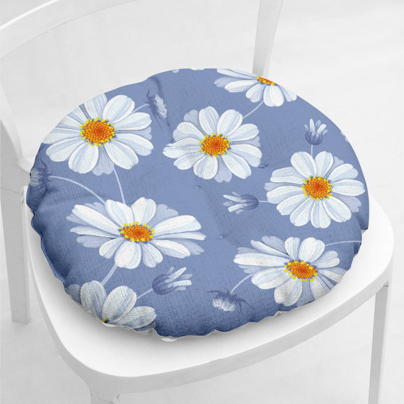 Sitzkissen Daisy aus Baumwoll-Leinen