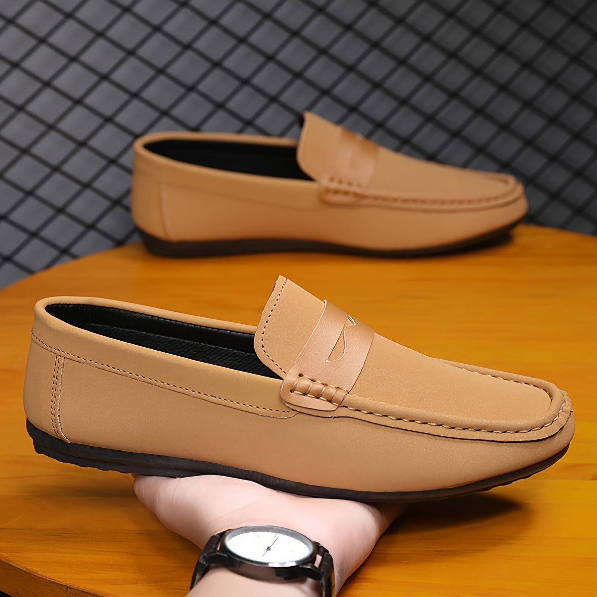 Herren Penny Loafers aus Canvas
