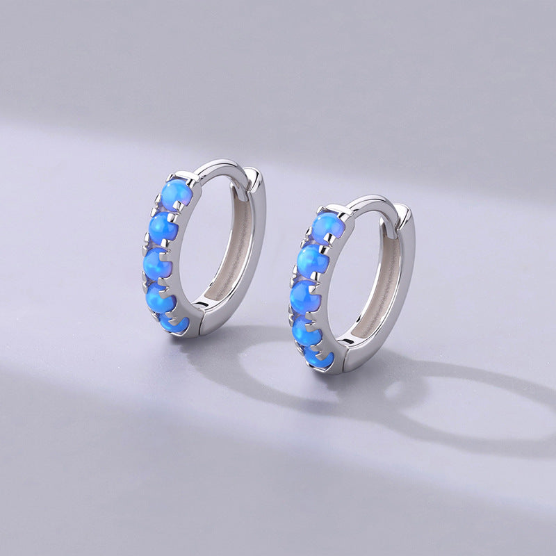 Opal-Ohrclip aus 925er Sterling Silber