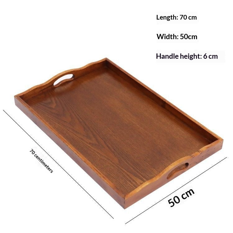 Holz-Servierplatte mit Eisen-Ecken und Griff – Bild 7 | LuxeStyle