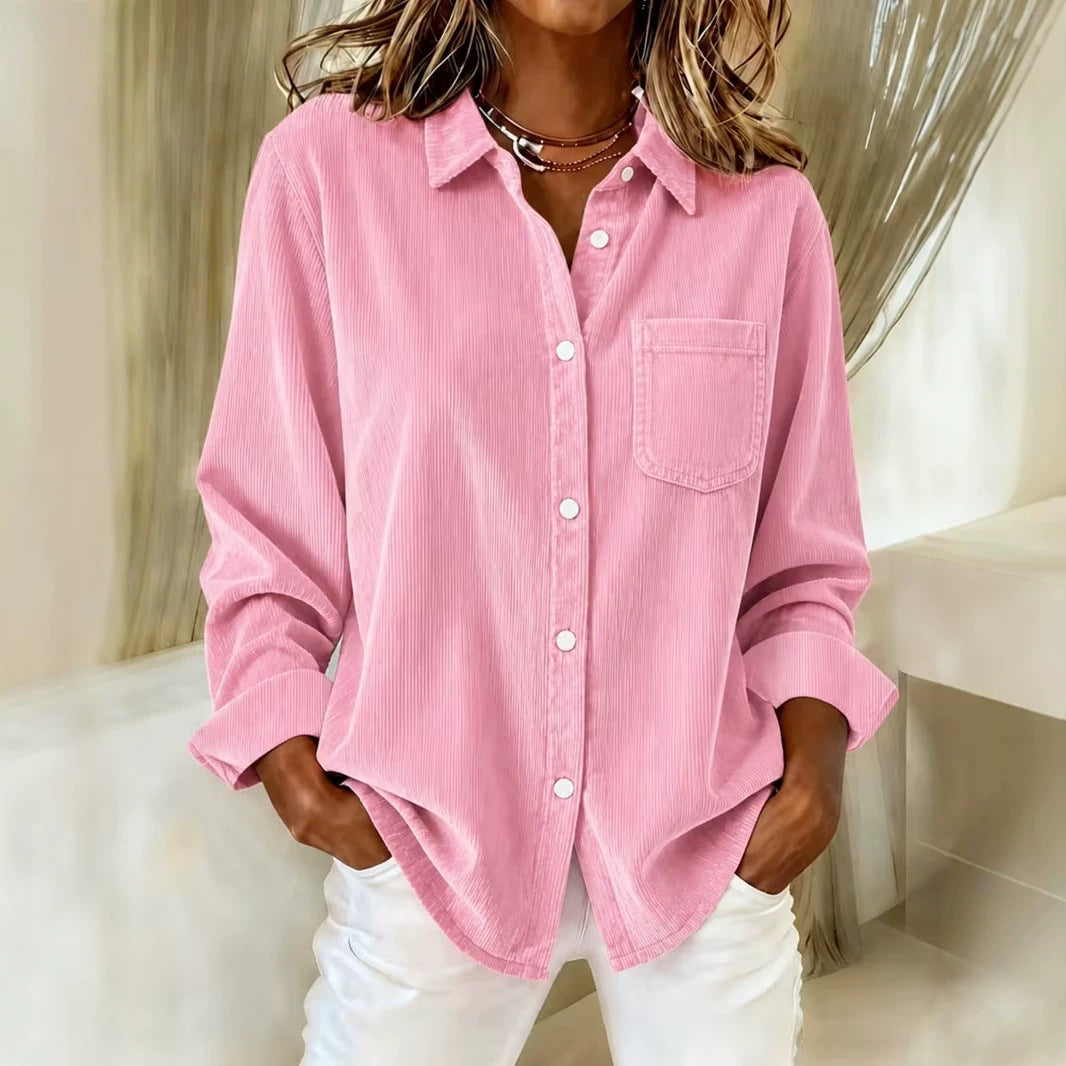 Corduroy Freizeitbluse für Damen