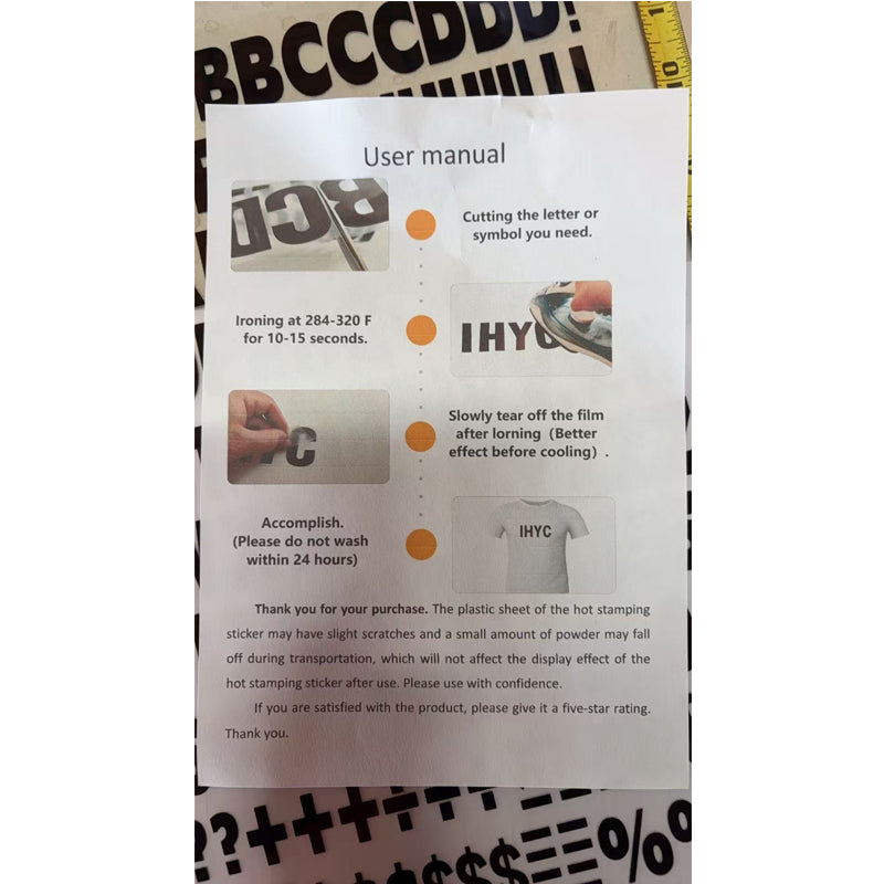 Aufbügler Buchstaben und Zahlen