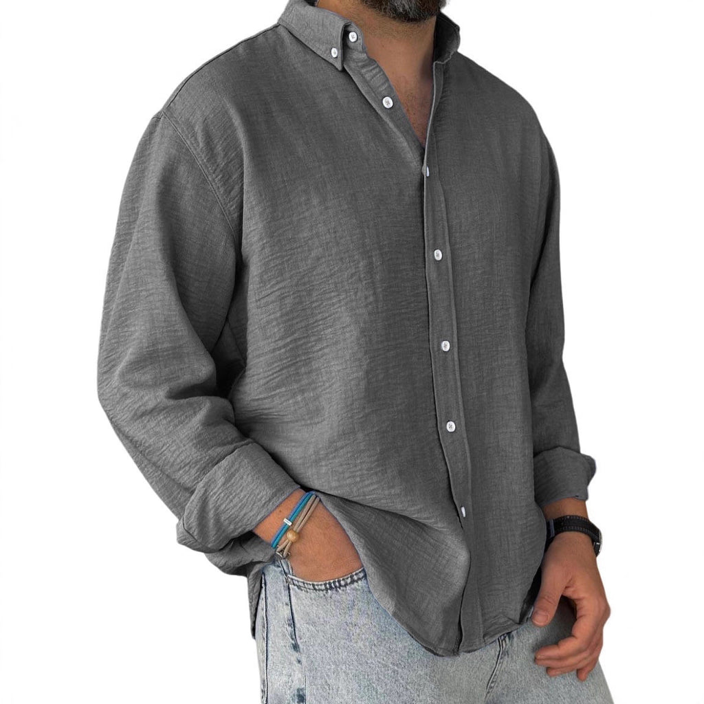 Herren Langarm Button-Down Hemd