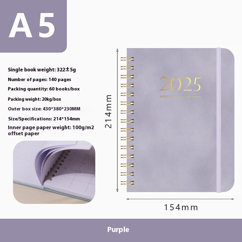 Kunstleder-Notizbuch mit Metallspirale A5 – Bild 19 | LuxeStyle