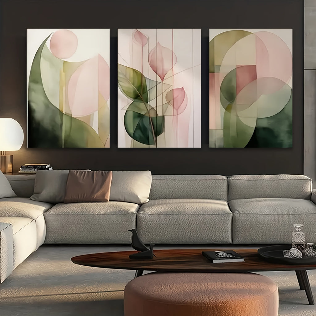 Abstrakte Wandbilder im 3er-Set | LuxeStyle