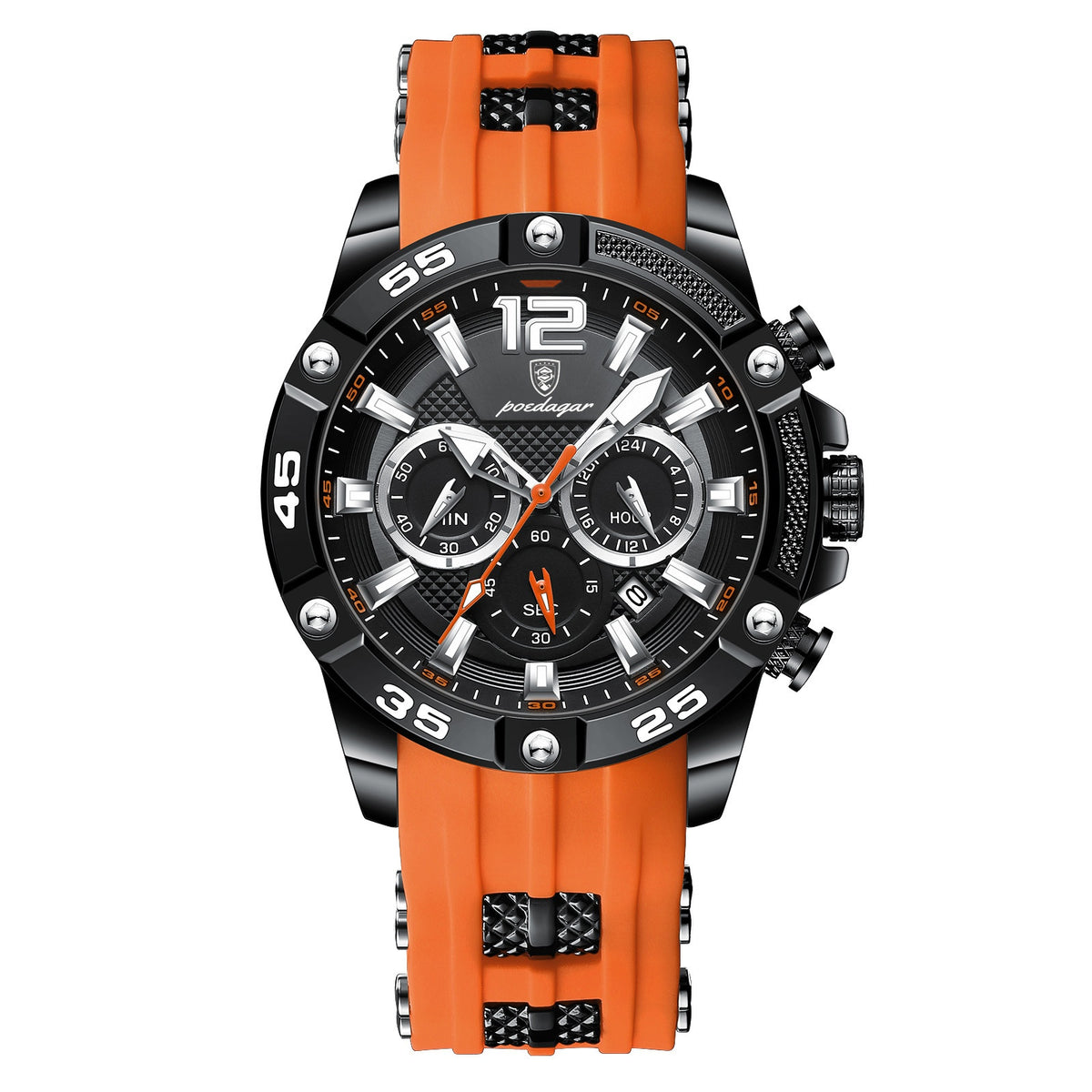 Multifunktionale Herrenuhr mit Silikonarmband – Bild 7 | LuxeStyle