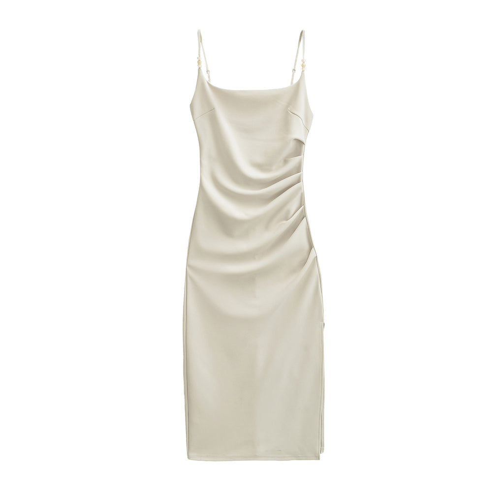 Pleated Midi-Kleid