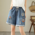 Weite Denim-Shorts für Damen