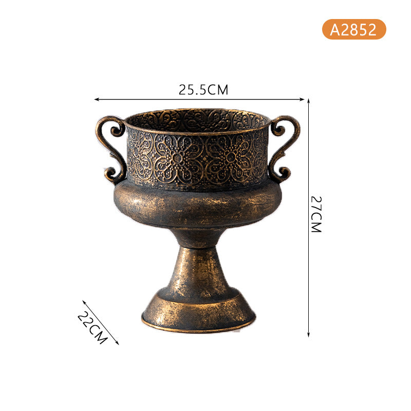 Deko-Vase «Antique» · Schmiedeeisen Vintage-Look (37 cm) – LuxeStyle