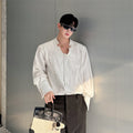 Männer Shirt mit 3D-Blumenpatch und Metallknöpfen – Bild 6 | LuxeStyle