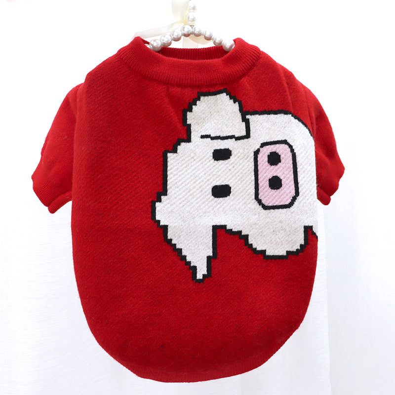 Hunde-Pullover mit Knöpfen und Cartoon-Motiv – Bild 5 | LuxeStyle