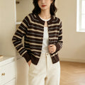 Eleganter Strickpullover mit Farbstreifen