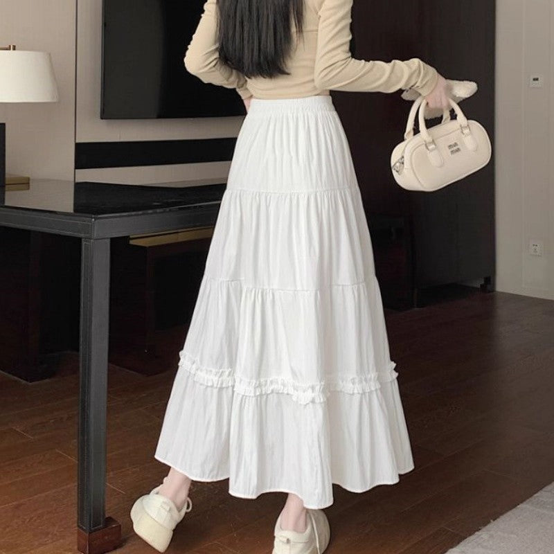 High-Waist Cake Skirt mit Rüschen