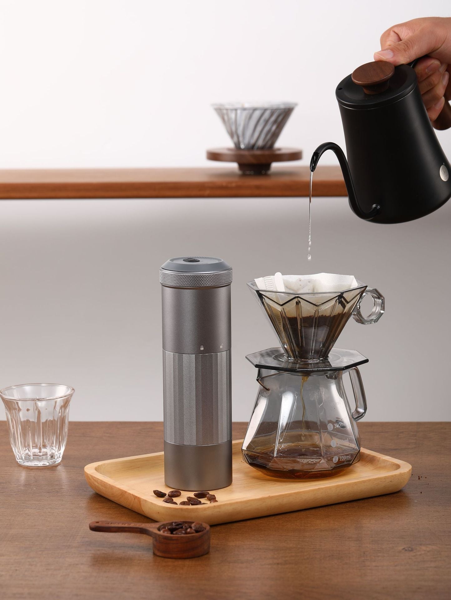 Kabellose Kaffeemühle mit USB-Ladefunktion