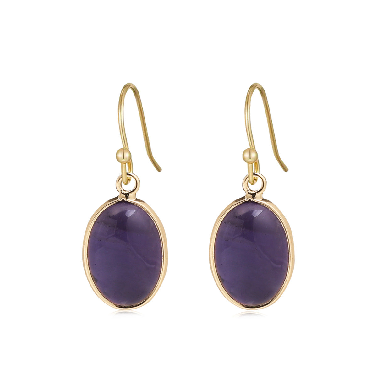 Boho-Ohrringe mit Amethyst-Anhänger