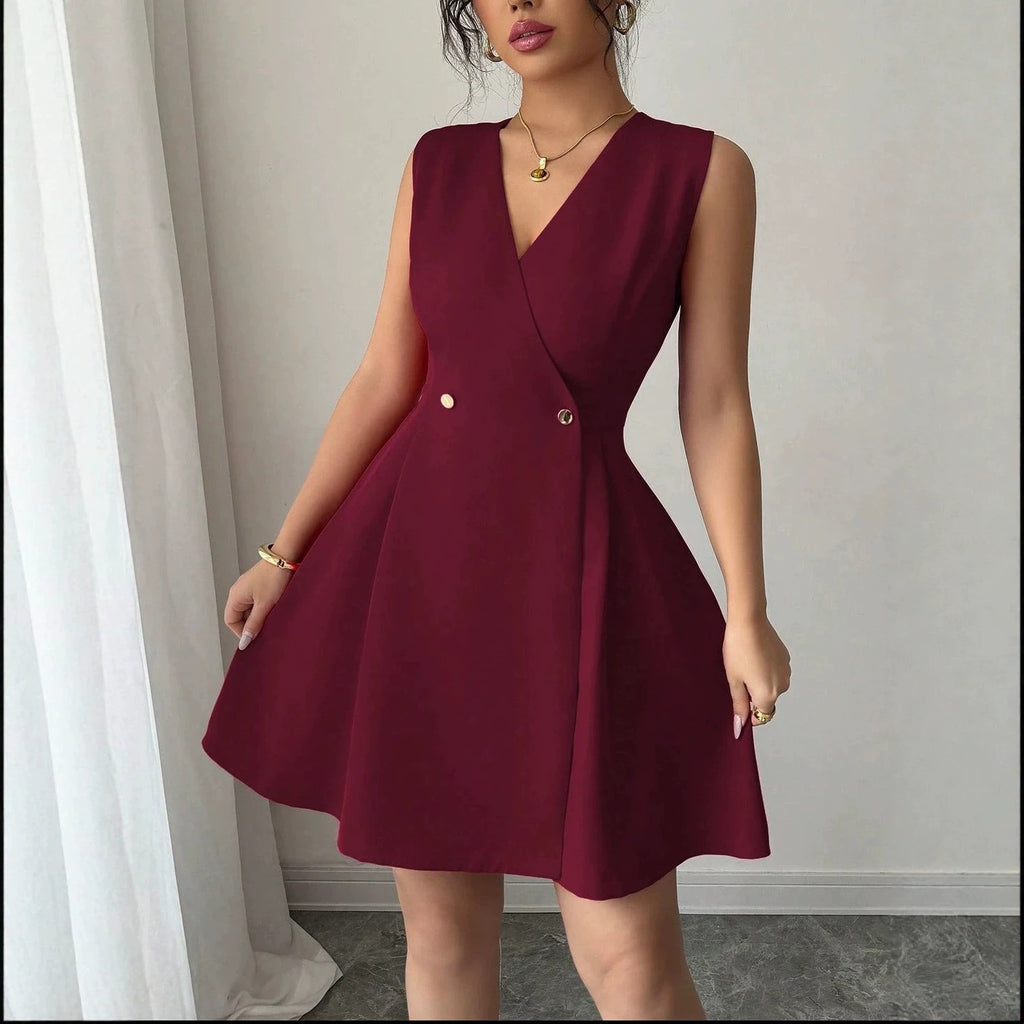 Kleines A-Linien-Kleid mit Buchstabenmuster