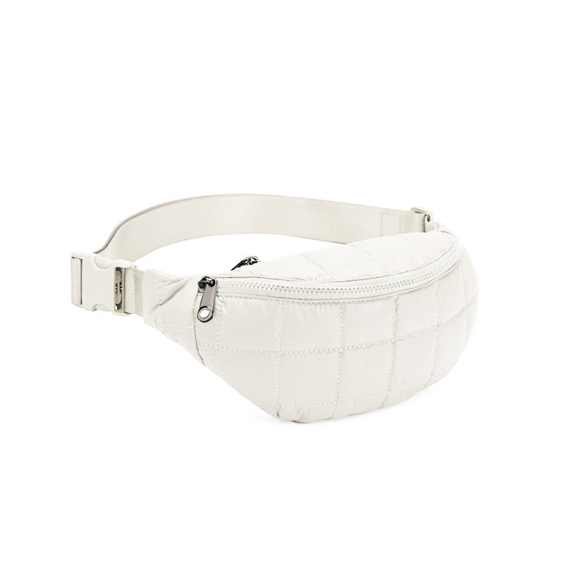 Casual Crossbody Gürteltasche mit geprägtem Diamantmuster