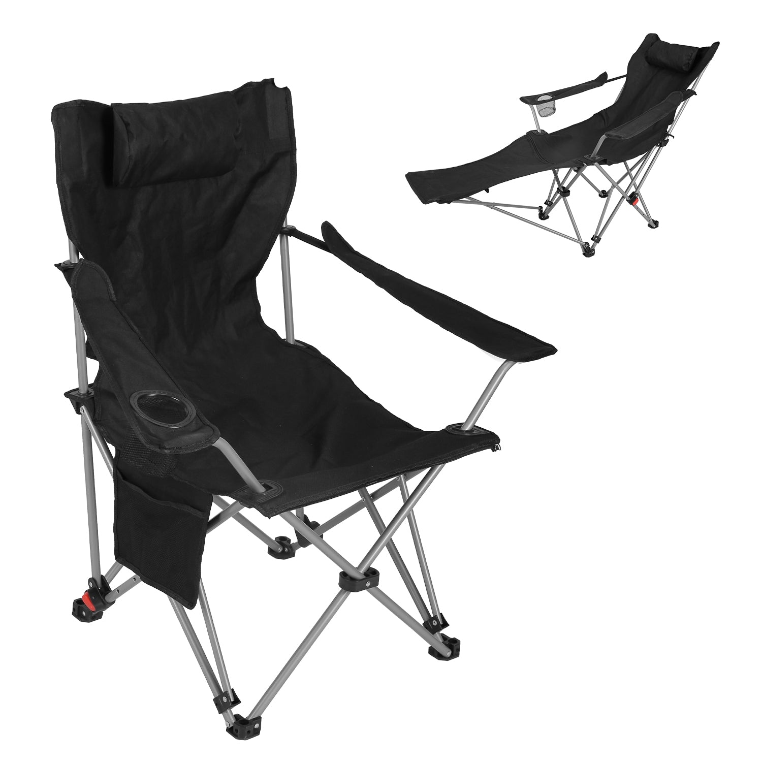 Campingliege mit Fußstütze
