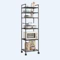 Schwarzer 6‑Schicht‑Trolley für Küche – Bild 4 | LuxeStyle