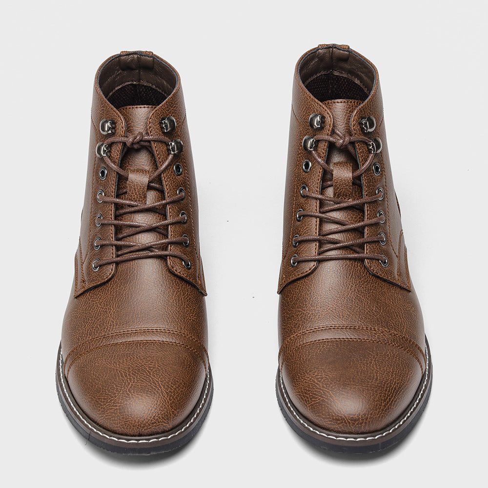 Vintage Casual Leder Boots für Herren