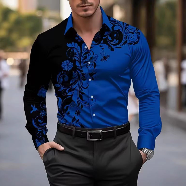 Slim-Fit Hemd mit Muster für Herren – Bild 2 | LuxeStyle