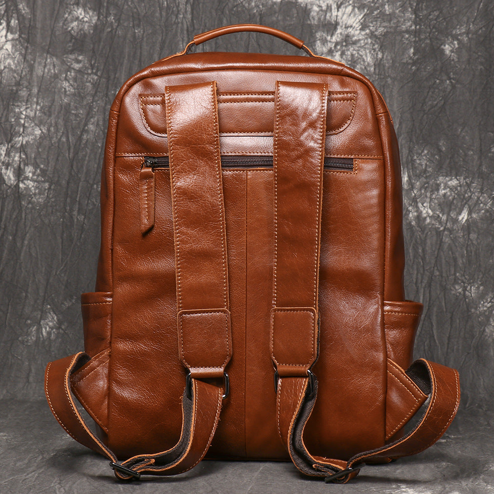 Retro Lederrucksack aus Vollnarbenleder