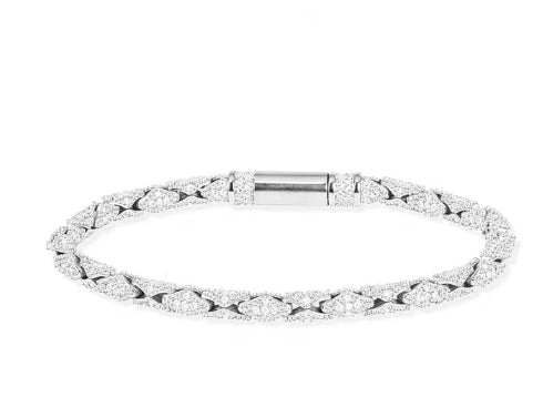Vintage Schlangenknochen-Armband mit Strass