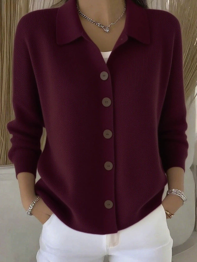Strick-Cardigan mit Reverskragen für Damen
