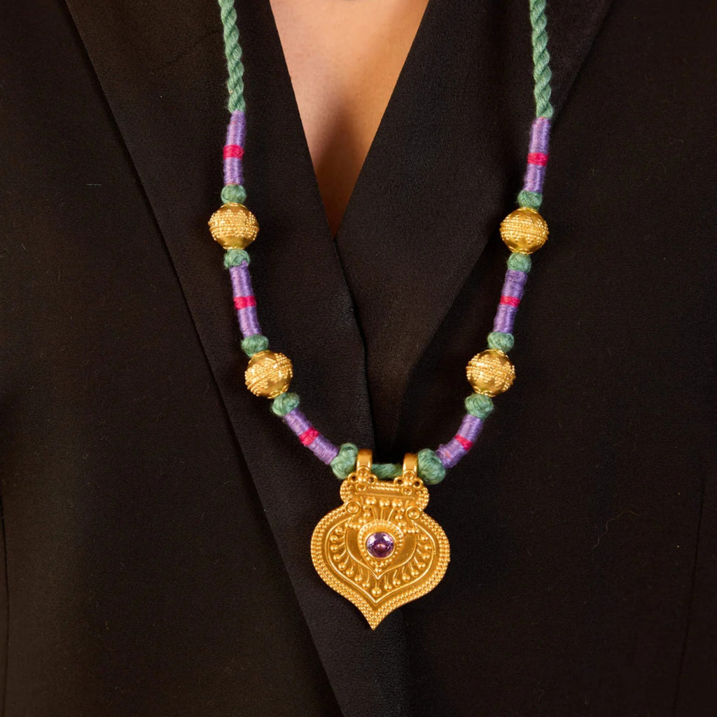 Edelstahl-Halskette mit Evil Eye Anhänger und farbveränderungsbeständi