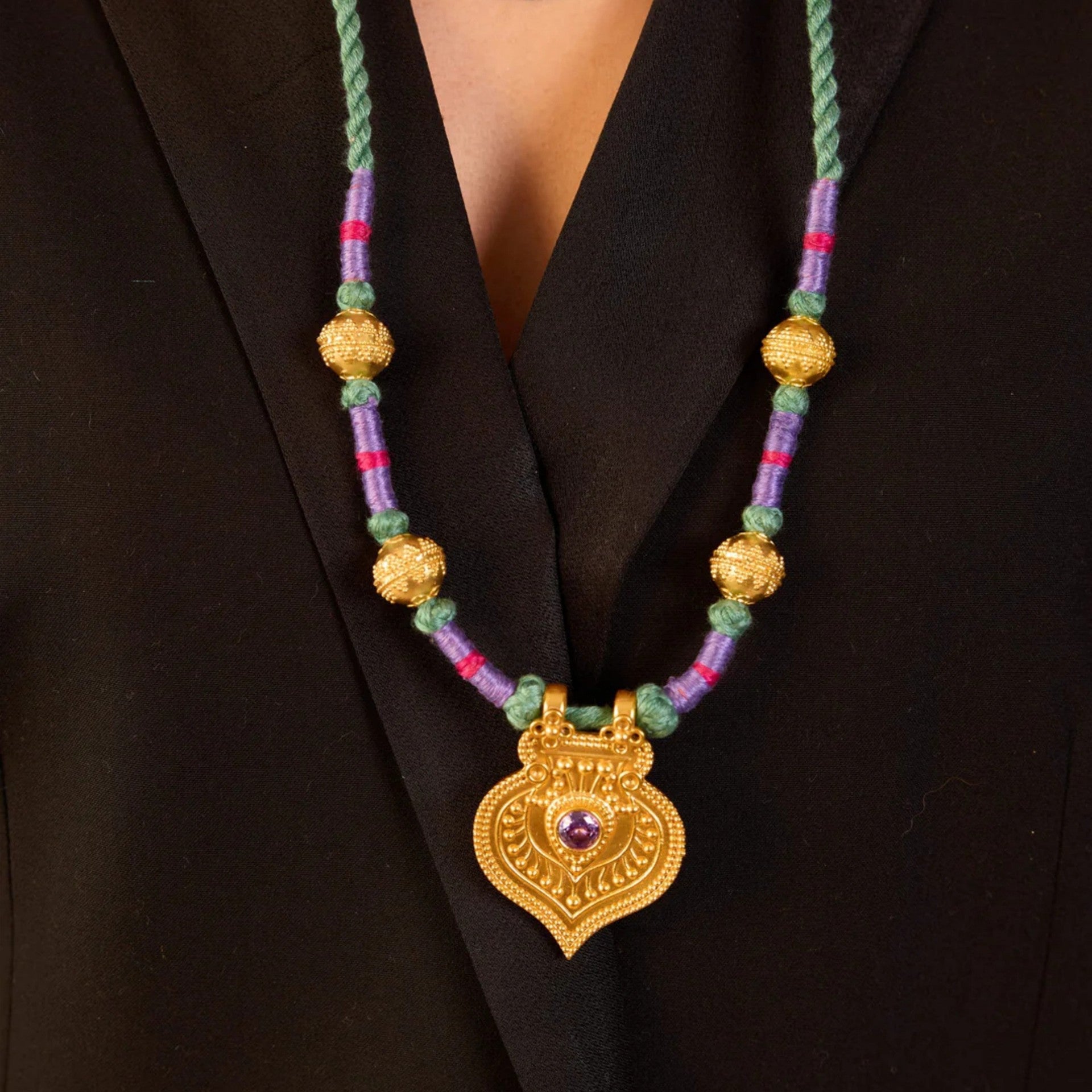 Edelstahl-Halskette mit Evil Eye Anhänger und farbveränderungsbeständi