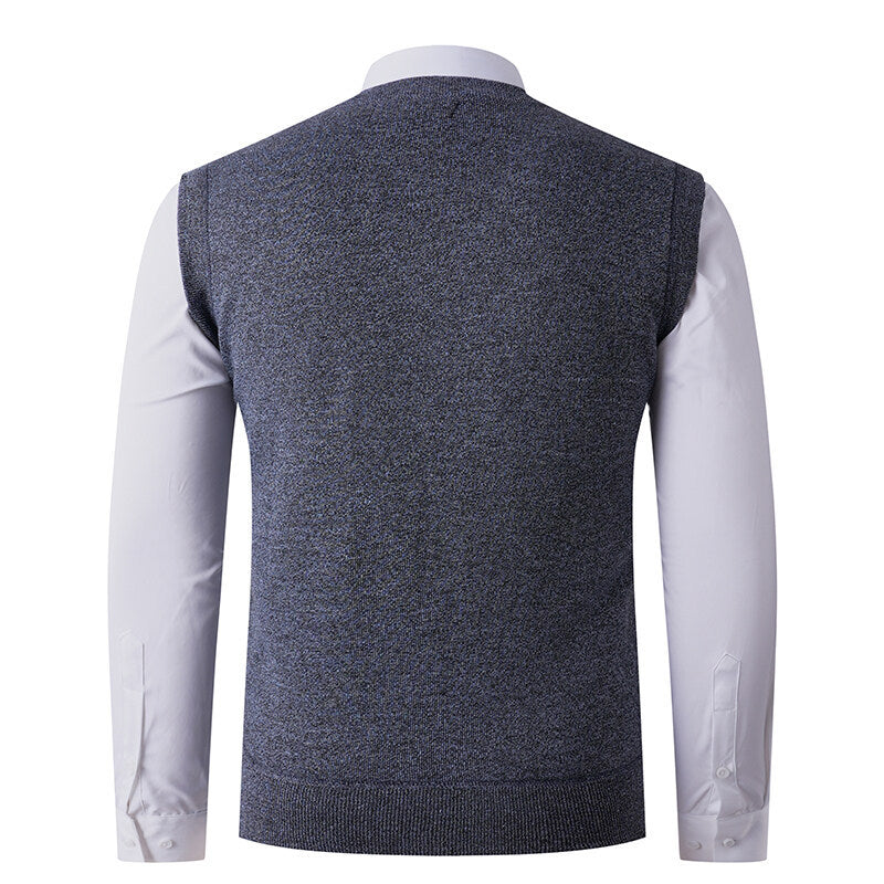 Trendiges V-Neck Fleece-Gilet für junge Männer – Bild 1 | LuxeStyle