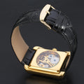 Goldmechanische Uhr mit Lederarmband – Bild 2 | LuxeStyle